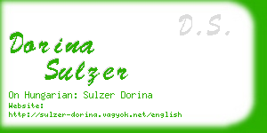 dorina sulzer business card
